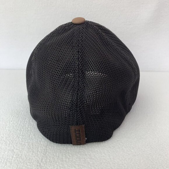 Hooey Men's Liberty Roper Black Brown Trucker Mesh Hat Flexfit Size S/M - Picture 4 of 9